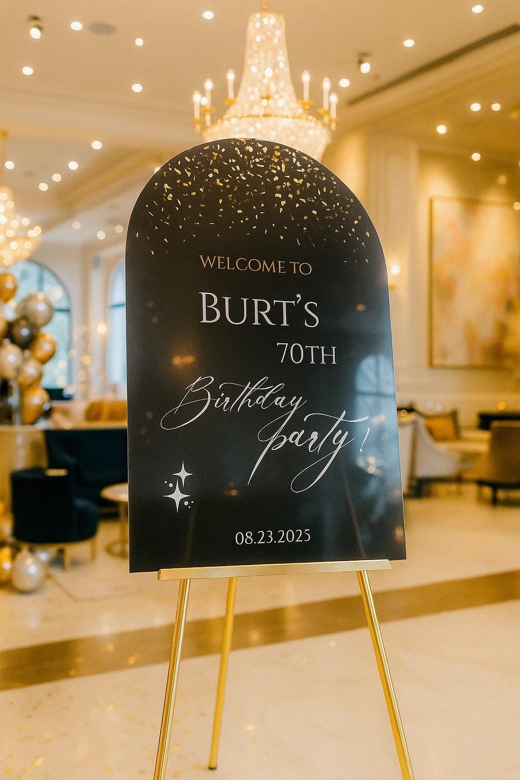 Acrylic Birthday Welcome Sign: Party Decor