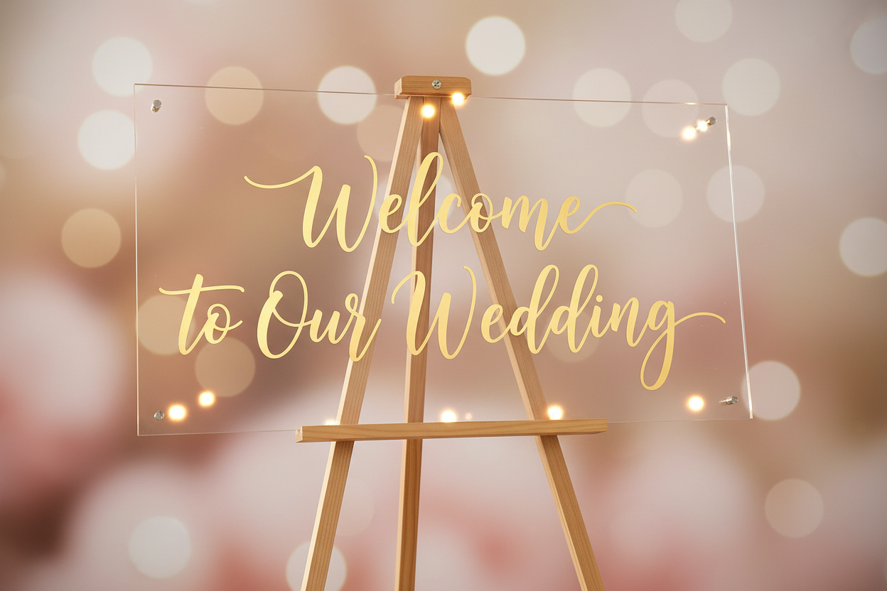 Custom Acrylic Wedding Welcome Sign