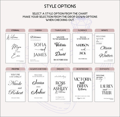 The Night Before Wedding Sign: 3D Mirror Text Welcome Sign