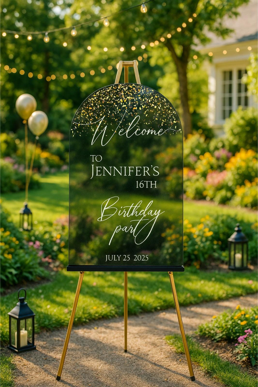 Acrylic Birthday Sign: Party Decor Kits