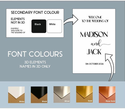 Acrylic Wedding Welcome Sign: Reception Decor