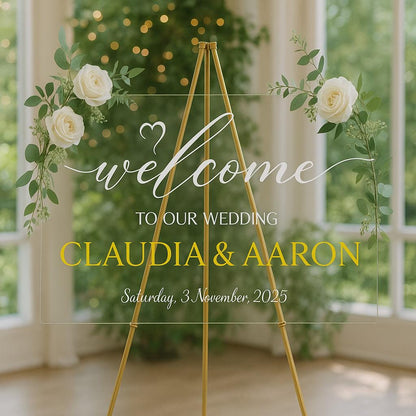 Acrylic Welcome to Our Wedding Sign: 3D Letters