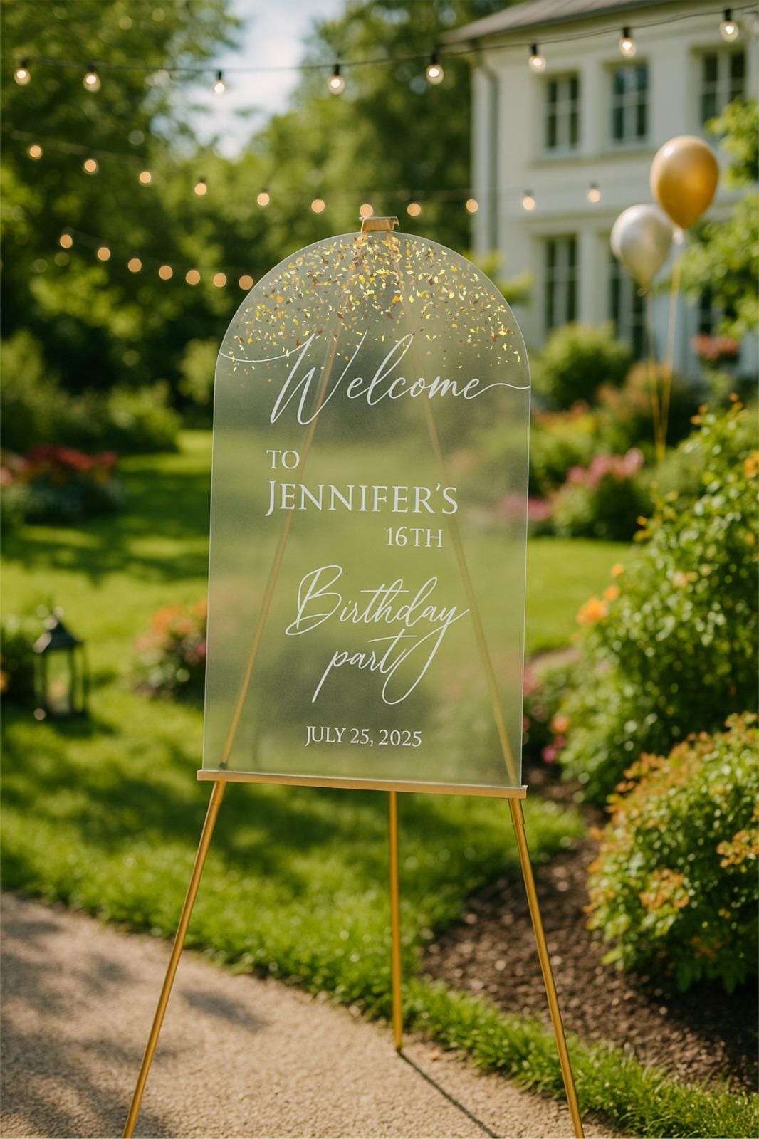 Acrylic Birthday Sign: Party Decor Kits