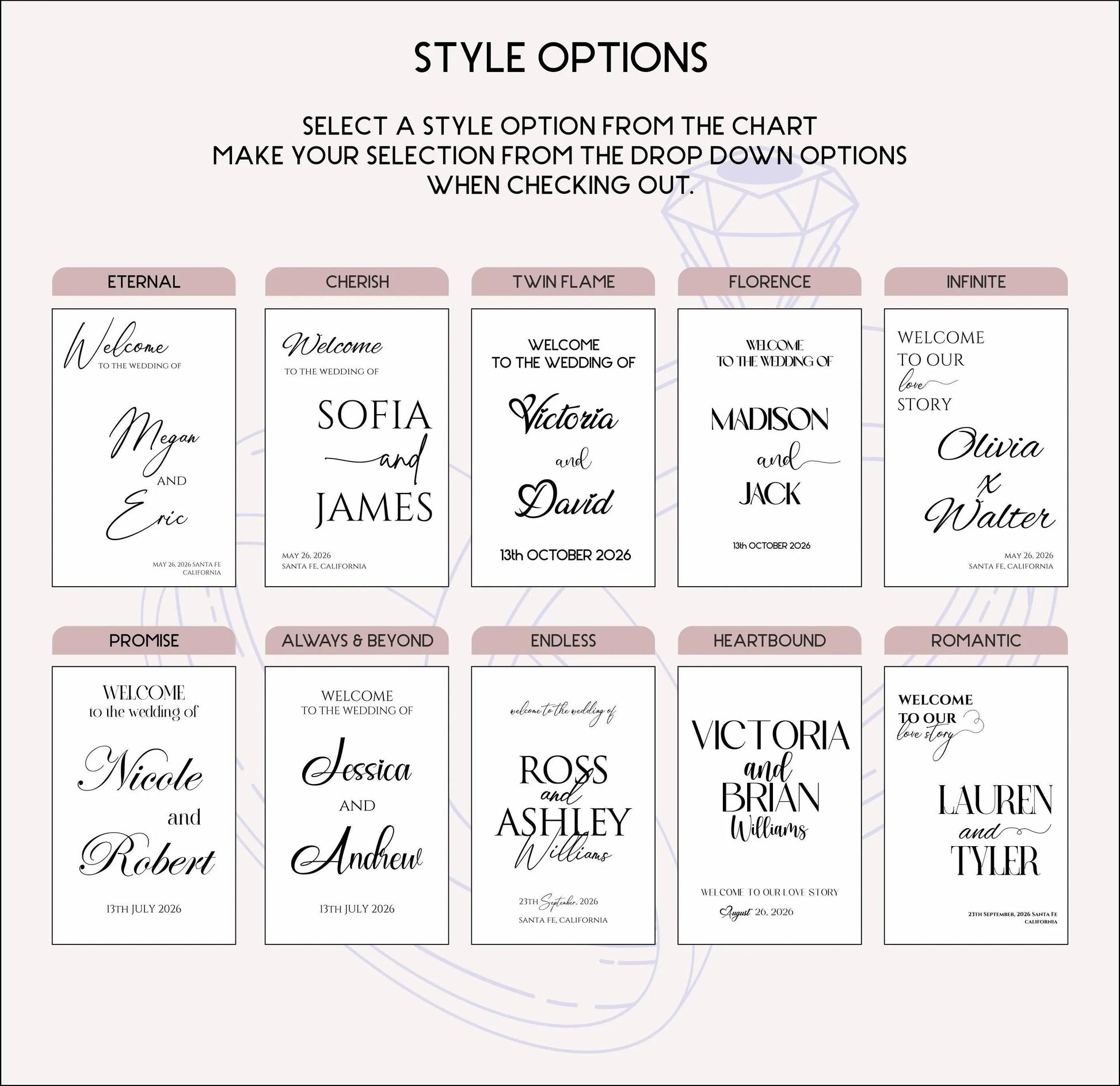 Stained Glass Wedding Sign, Acrylic Welcome Sign, Reception Decor