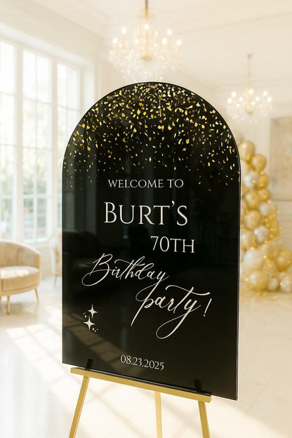 Acrylic Birthday Welcome Sign: Party Decor