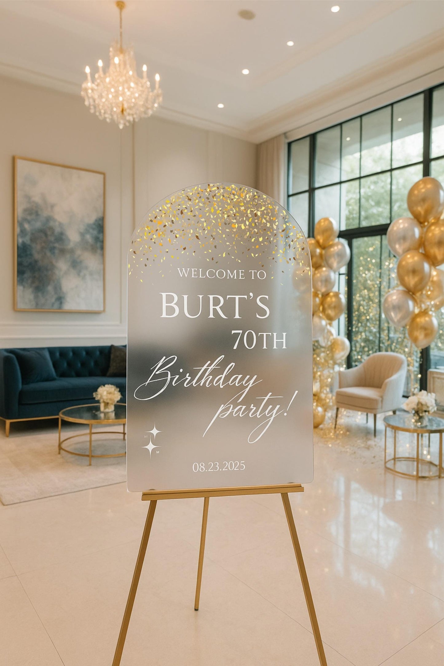 Personalized Acrylic Birthday Welcome Sign: UV Printed Party Decor