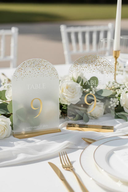 Mirror Wedding Table Numbers: Reception Decor