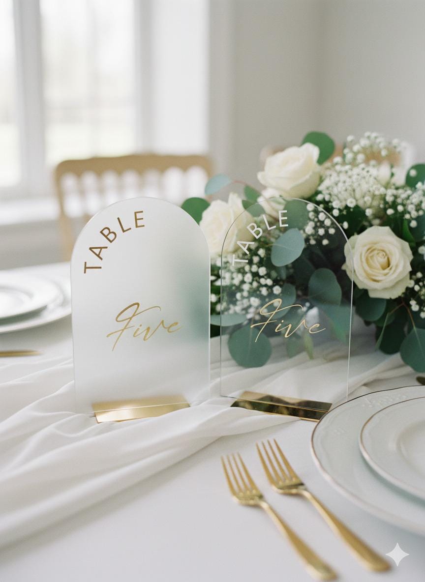 Arcylic Table Numbers for Wedding, Engagement Decorations