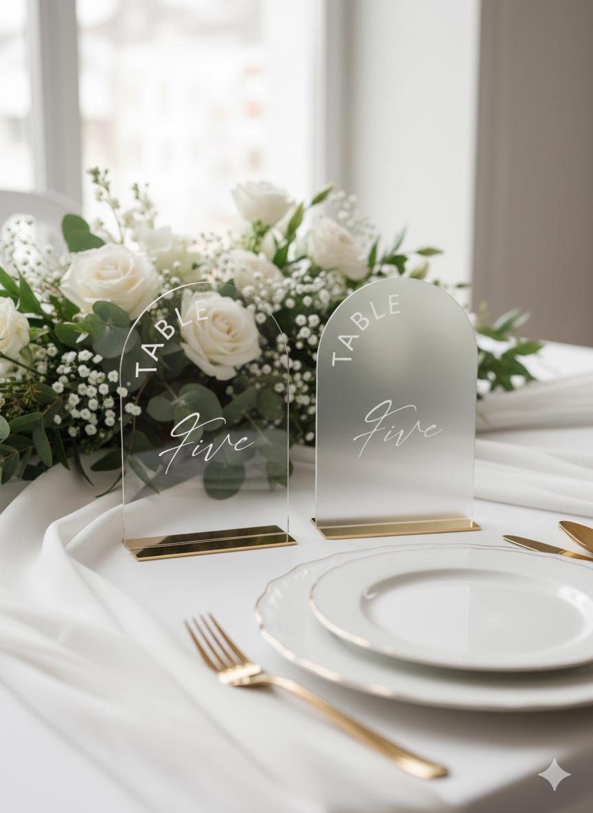 Arcylic Table Numbers for Wedding, Engagement Decorations