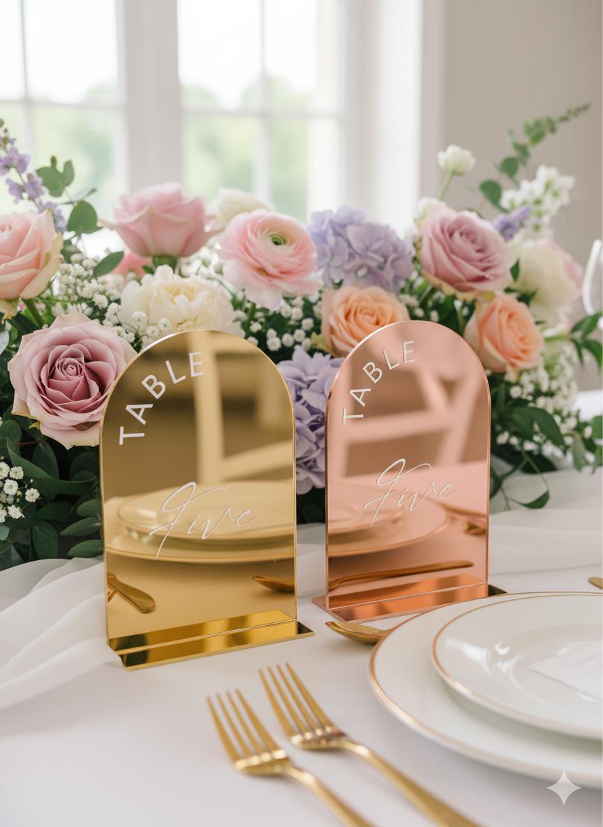 Arcylic Table Numbers for Wedding, Engagement Decorations