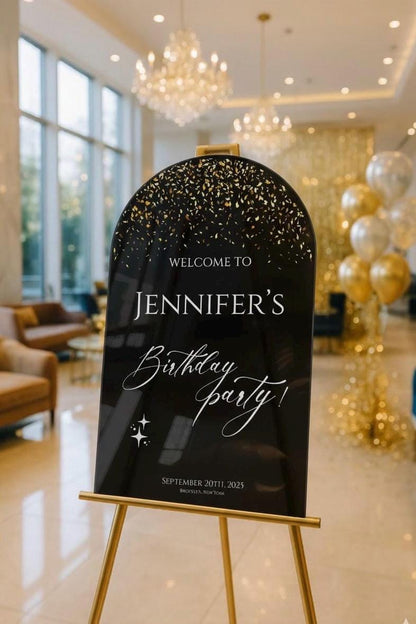 Acrylic Happy Birthday Sign: Party Decorations