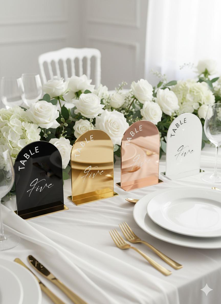 Arcylic Table Numbers for Wedding, Engagement Decorations