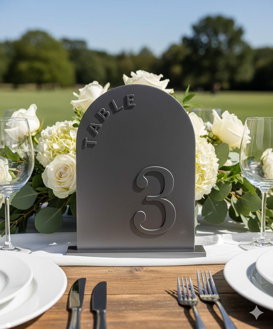 Acrylic Table Number Signs for Wedding