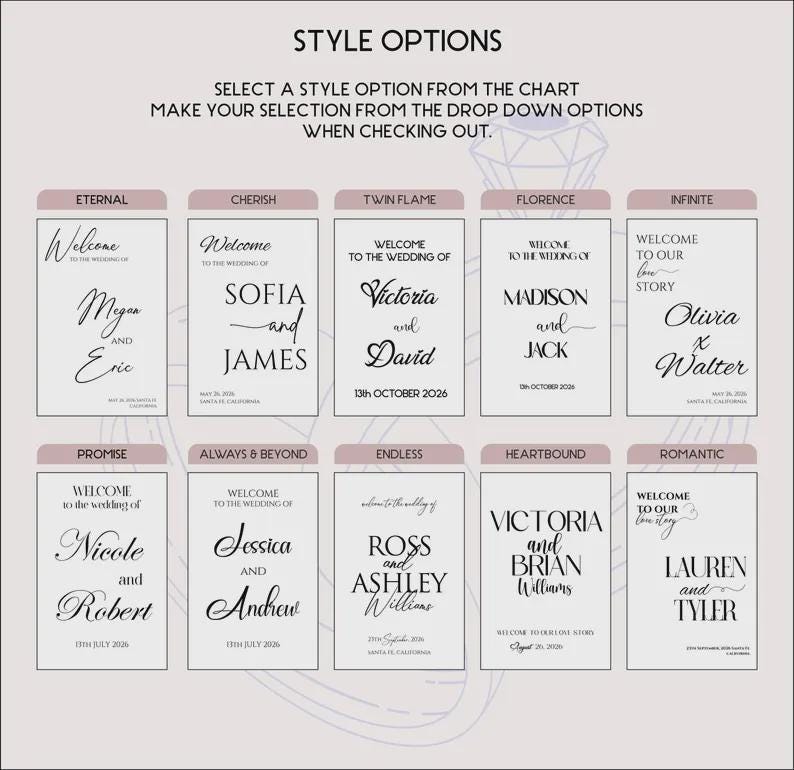 Acrylic Wedding Welcome Sign: Stained Glass Style