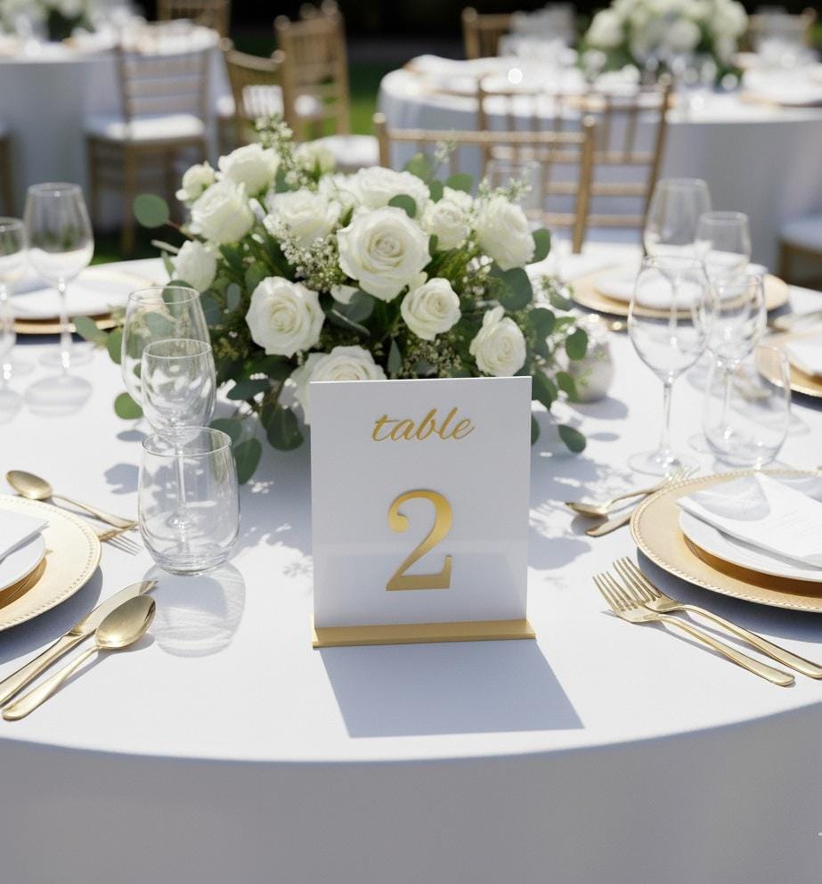 Table Numbers for Wedding Reception Decor