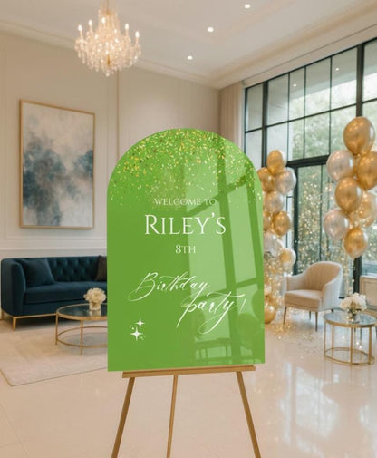 Acrylic Happy Birthday Sign: Party Decorations