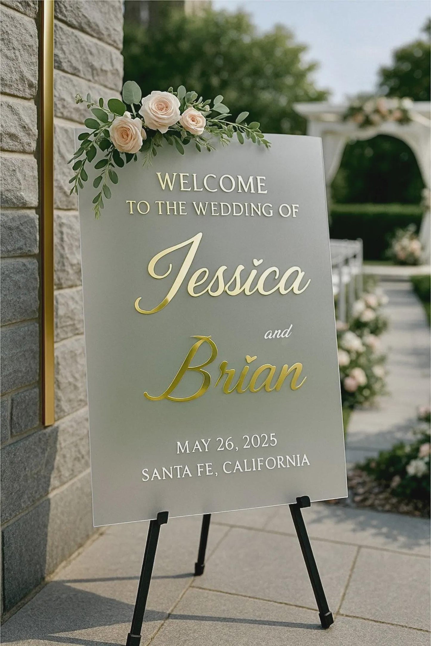 Acrylic Wedding Welcome Sign: 3D Letters