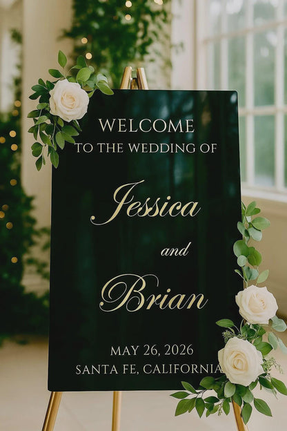 Acrylic Wedding Welcome Sign: 3D Letters