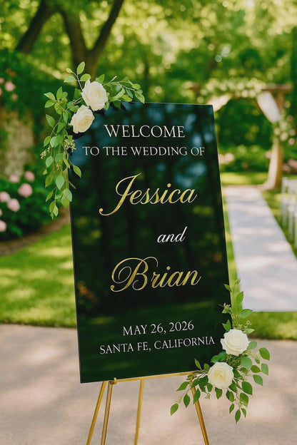 Acrylic Wedding Welcome Sign: 3D Letters