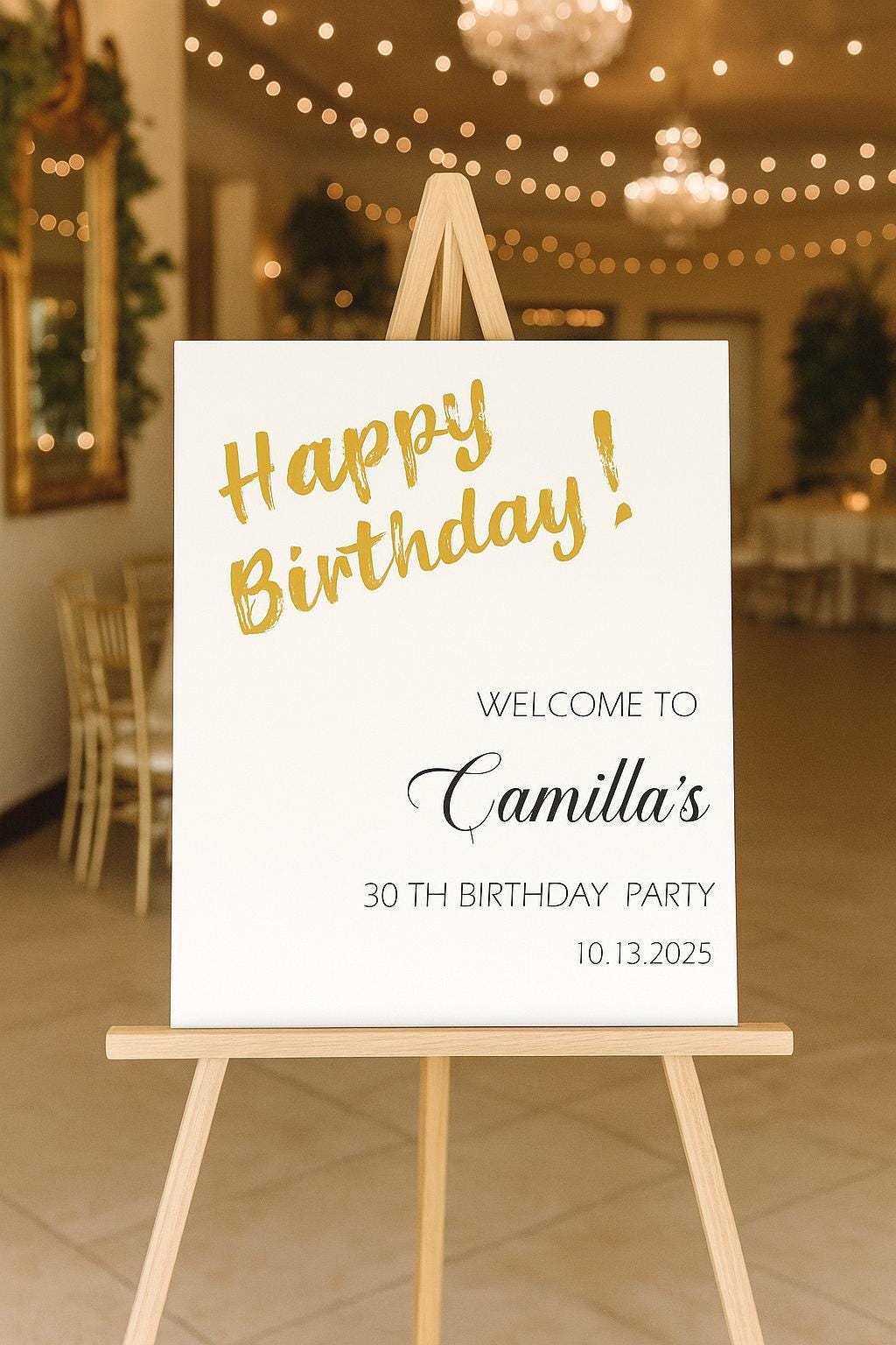 Happy Birthday Sign, Acrylic Welcome Board, Unique Birthday Party Decorations