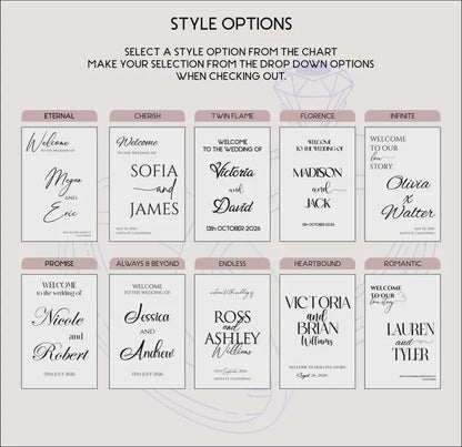 Custom Mirror Wedding Welcome Sign