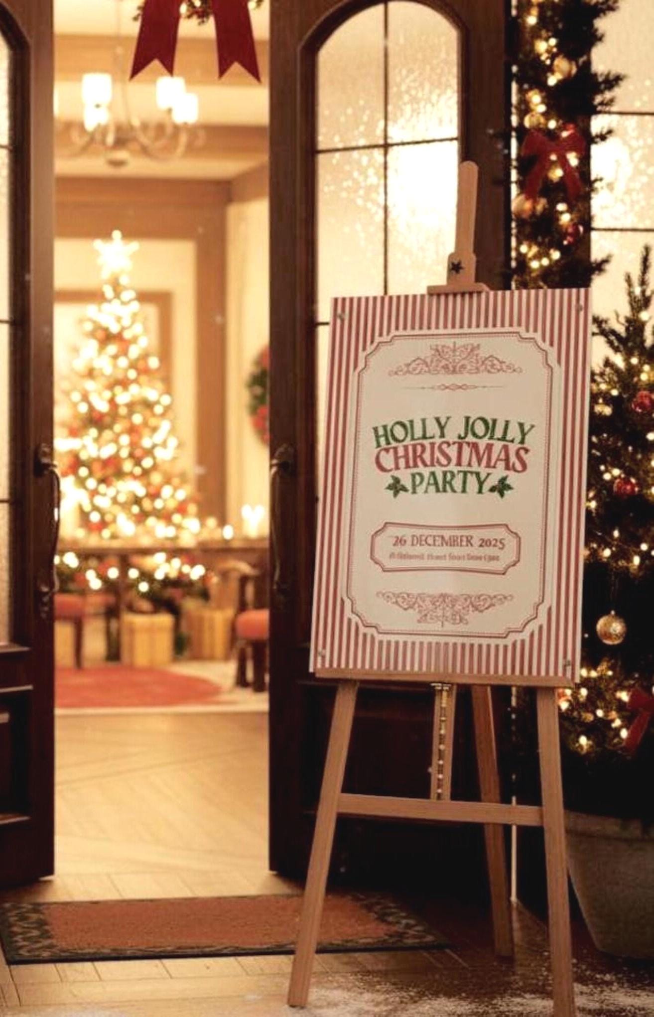 Acrylic Christmas Party Welcome Signs, Personalized XMas Decorations