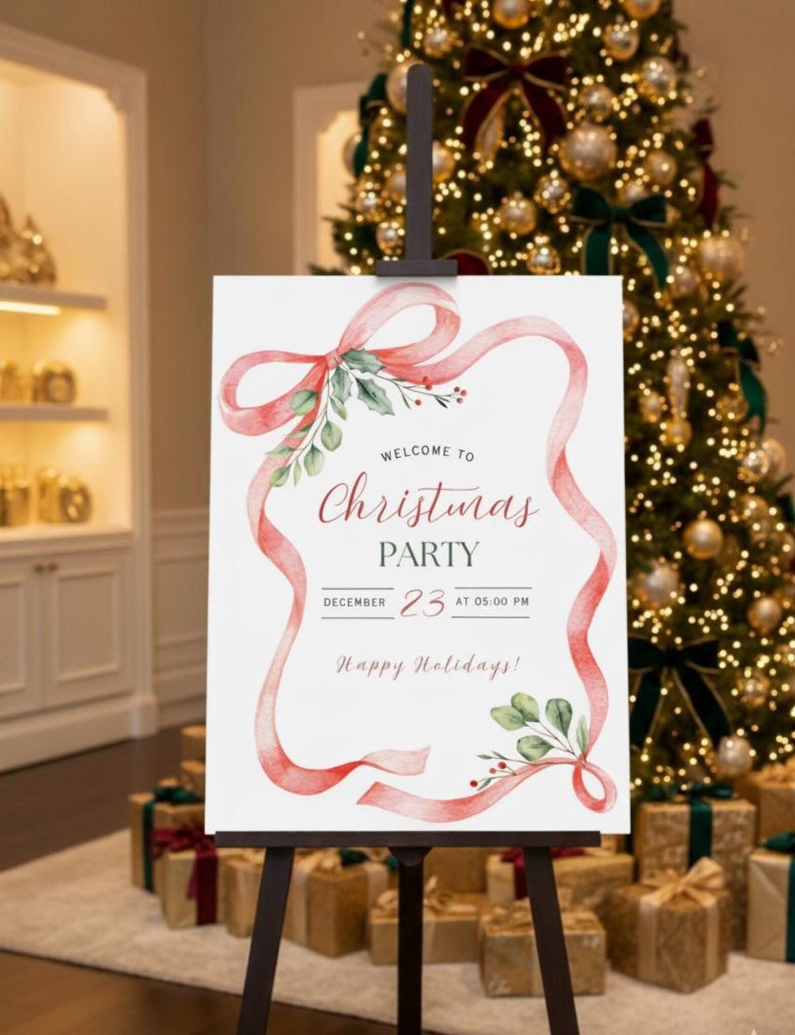 Merry Christmas Signs, Acrylic Welcome Signage, Personalized Festive Decor