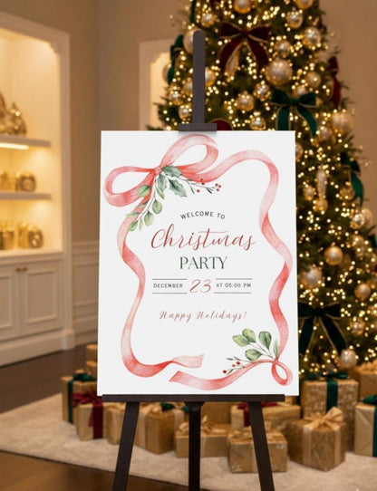 Merry Christmas Signs, Acrylic Welcome Signage, Personalized Festive Decor