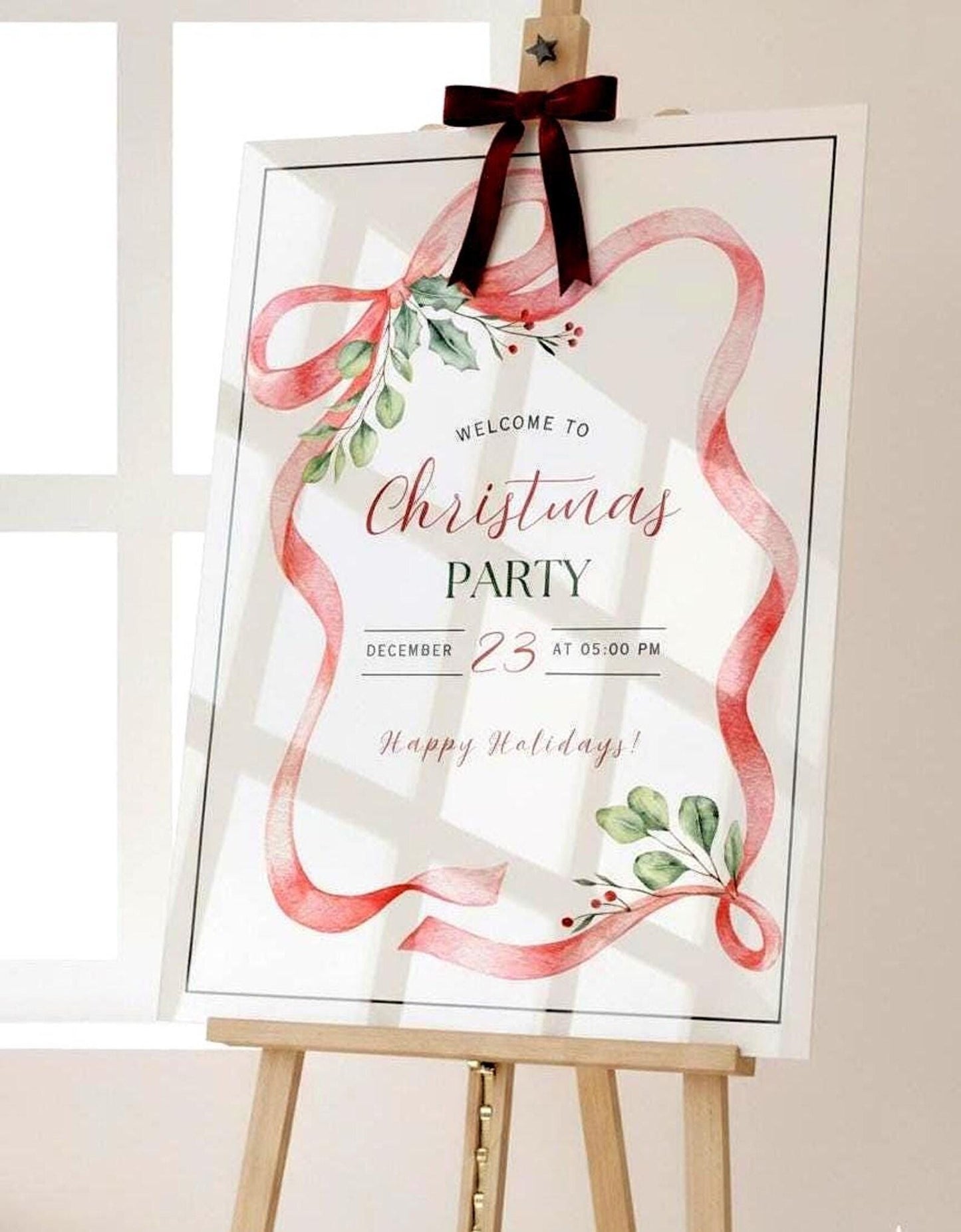 Merry Christmas Signs, Acrylic Welcome Signage, Personalized Festive Decor