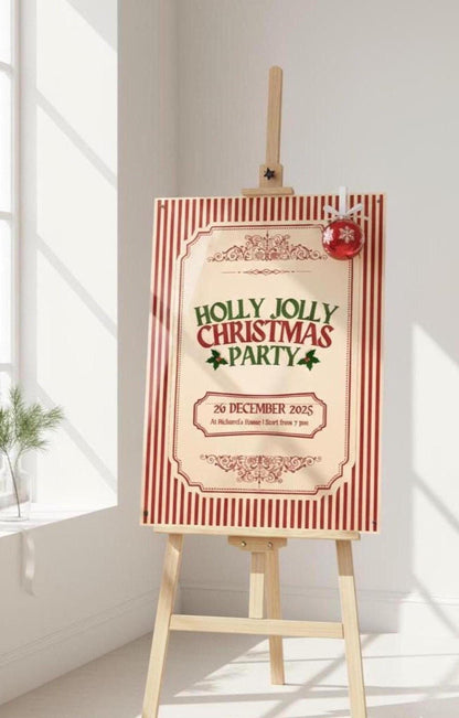 Acrylic Christmas Party Welcome Signs, Personalized XMas Decorations