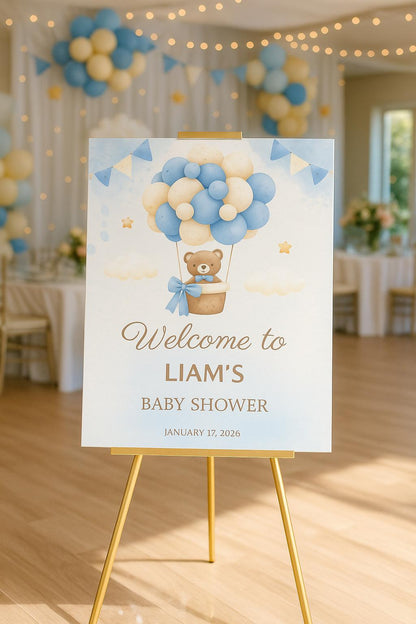 Acrylic Bear Baby Shower Sign, Custom We Can Bearly Wait Welcome Board