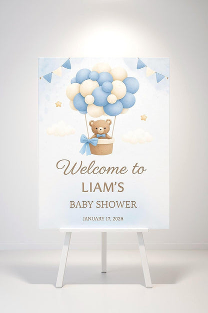 Acrylic Bear Baby Shower Sign, Custom We Can Bearly Wait Welcome Board