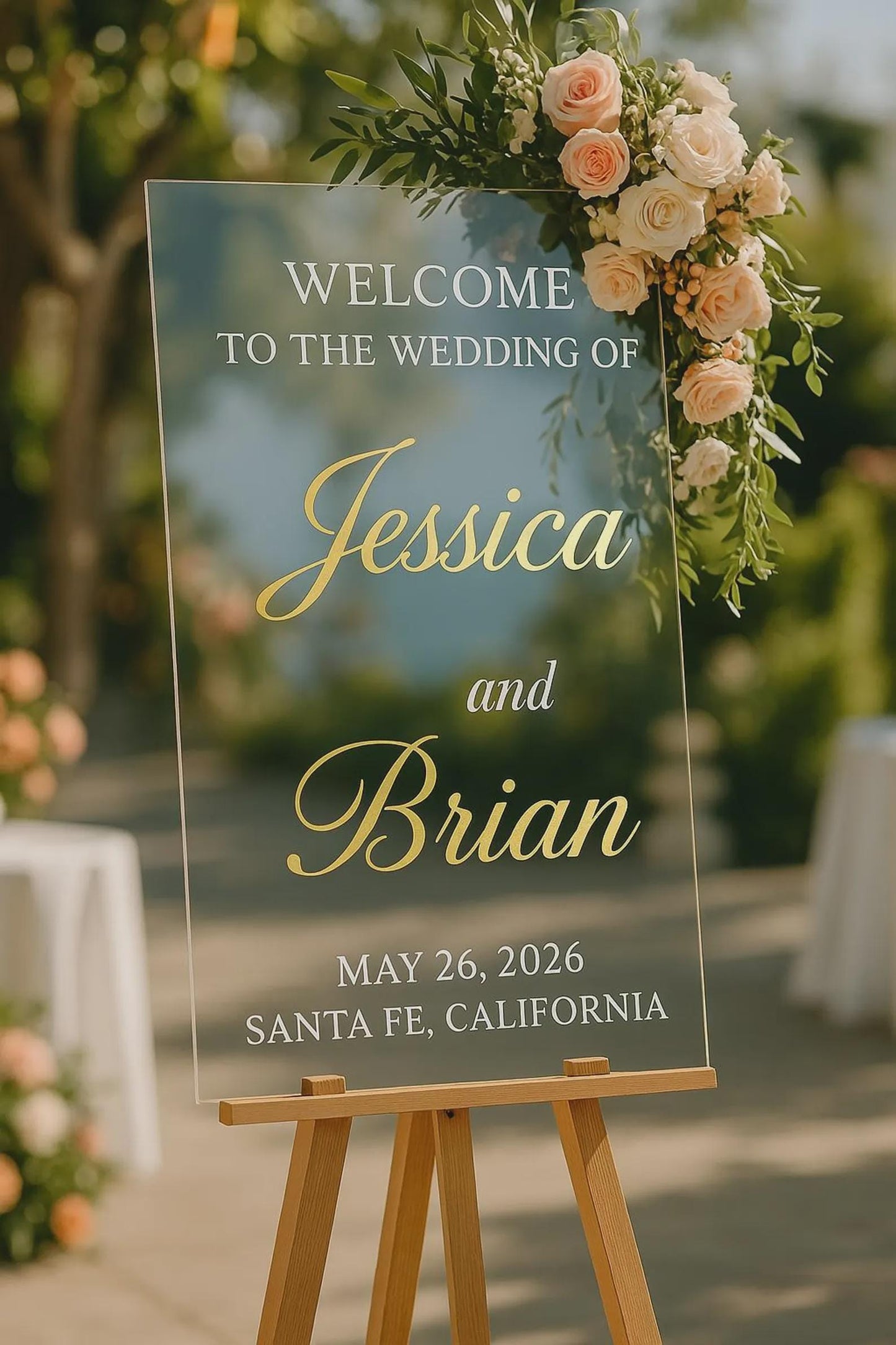 Acrylic Wedding Welcome Sign: 3D Letters