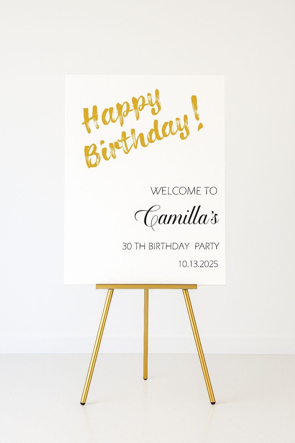 Acrylic Happy Birthday Sign: Party Decor
