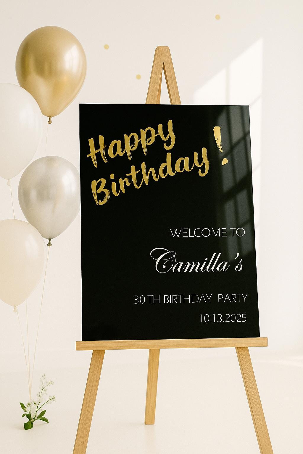 Acrylic Happy Birthday Sign: Party Decor