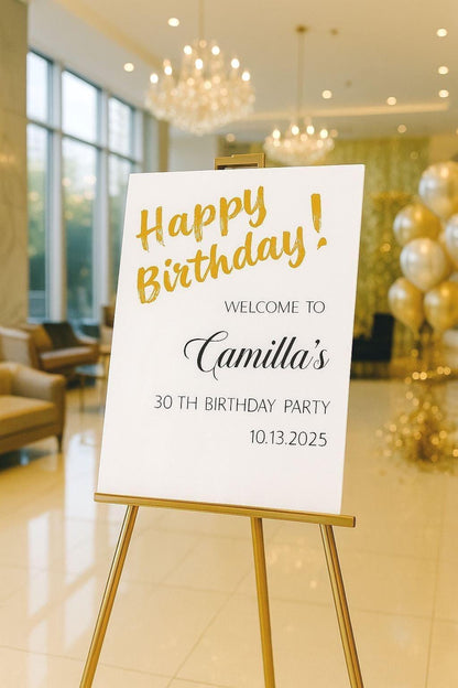 Acrylic Happy Birthday Sign: Party Decor