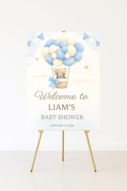 Acrylic Bear Baby Shower Sign, Custom We Can Bearly Wait Welcome Board