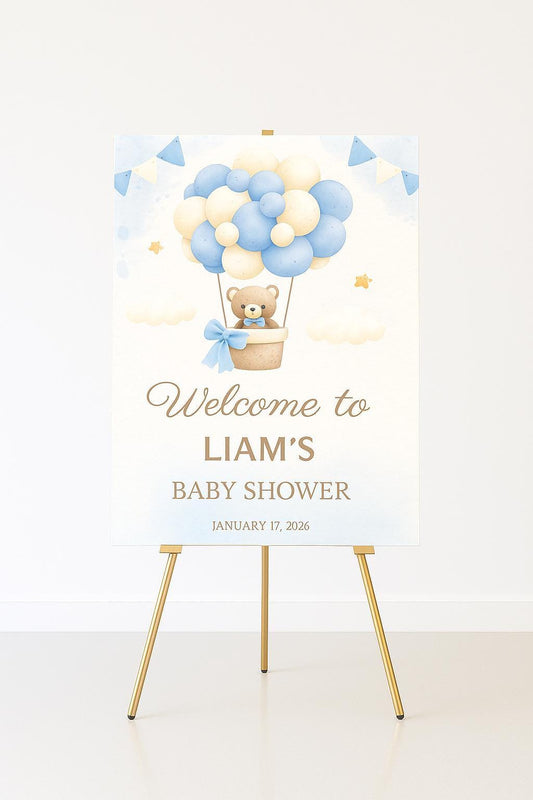 Baby Shower Sign, Acrylic Teddy Bear Welcome Board, Custom Party Decor