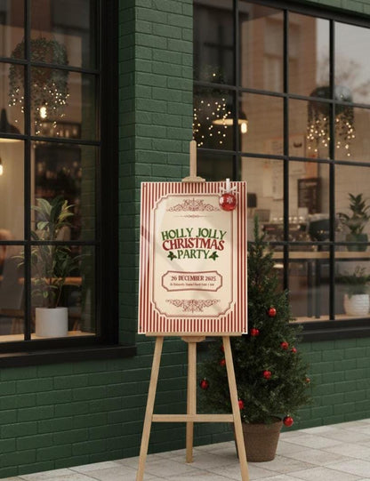 Acrylic Christmas Party Welcome Signs, Personalized XMas Decorations