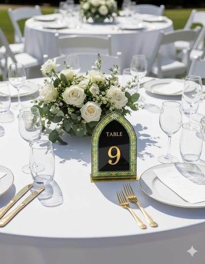 3D Gold Wedding Table Numbers, Acrylic Table Decor