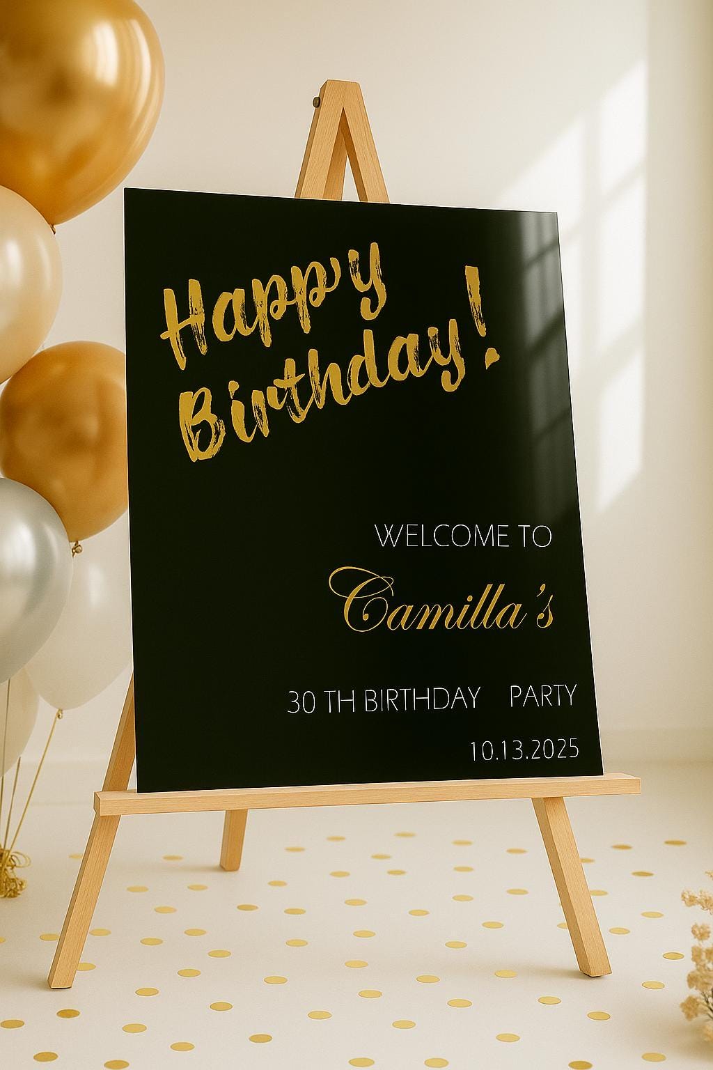 Acrylic Happy Birthday Sign, Welcome Board, Custom Party Decor