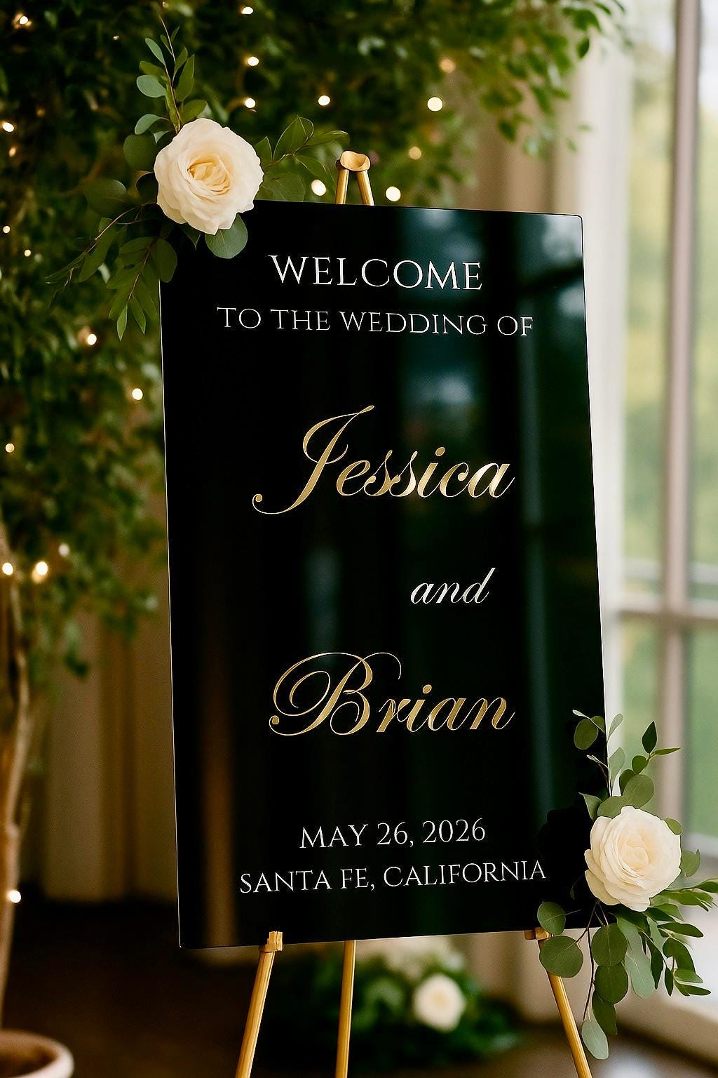 Acrylic Wedding Welcome Sign: 3D Letters