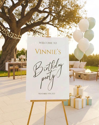 Custom Happy Birthday Sign, Acrylic Welcome Signage, Party Decorations