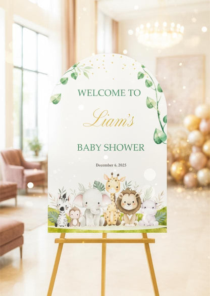 Baby Shower Signs, Acrylic Welcome Signage, A Little Wild One, Personalized Party Decor