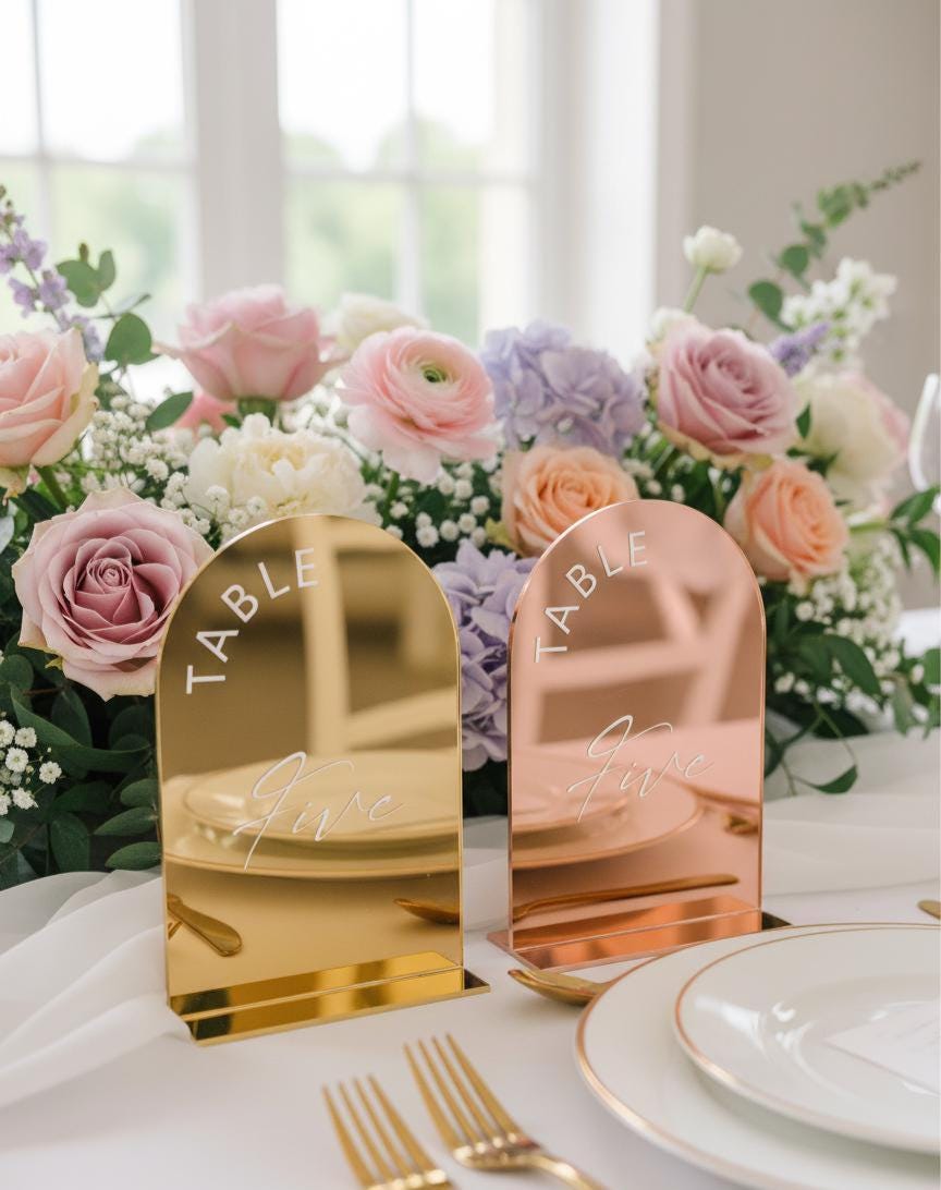 Wedding Table Numbers, Acrylic Custom Engagement Decorations