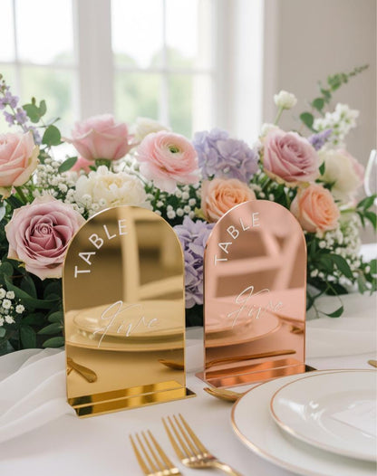 Acrylic Custom Table Numbers: Wedding Decor