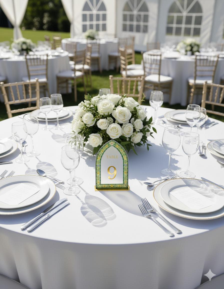 3D Gold Wedding Table Numbers, Acrylic Table Decor