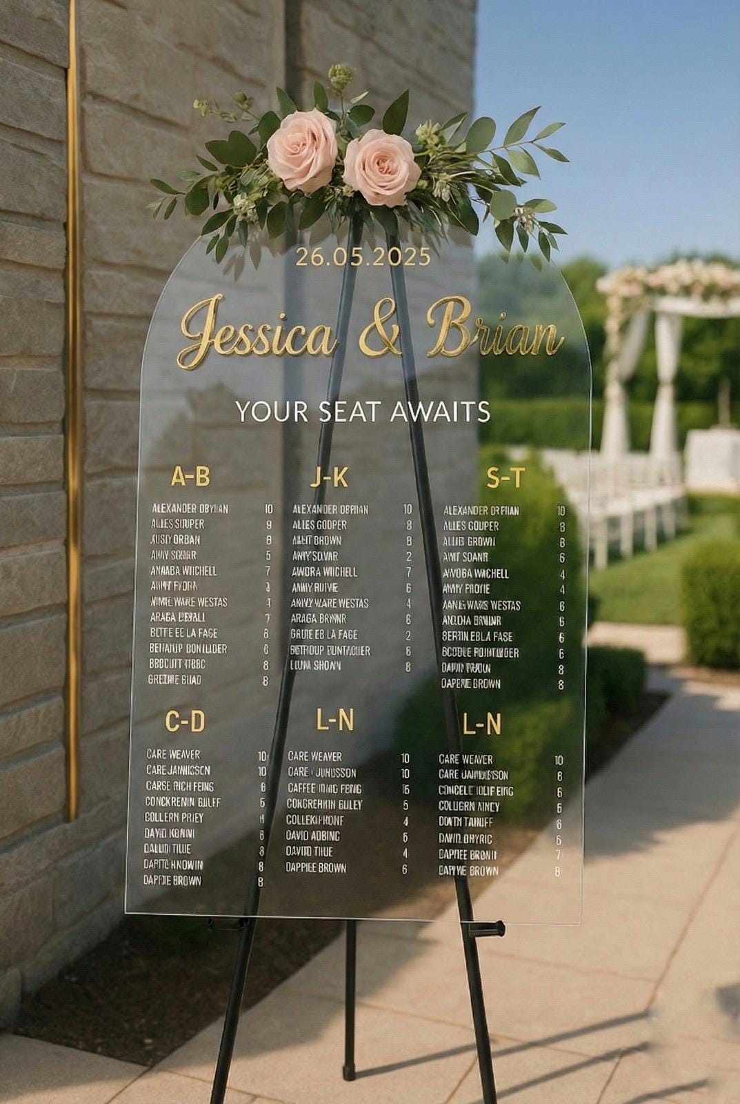 Wedding Seating Chart, Acrylic Find Your Seat Sign, 3D Letters