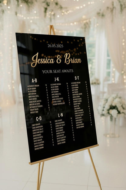 Seating Chart, Wedding Sign with 3D Letters