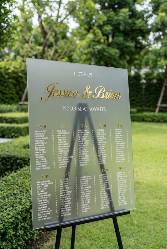 Wedding Seating Chart, Acrylic Find Your Seat Sign with 3D Letters